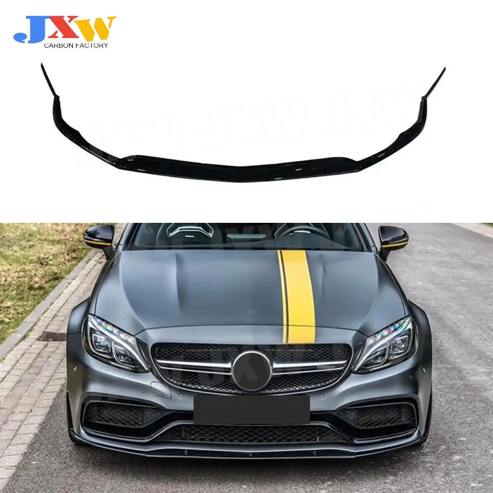 

Carbon Look Front Bumper Lip Chin Spoiler Front Bumper Lip Body Kit for Mercedes Benz C Class W205 C63 AMG 2014-2018