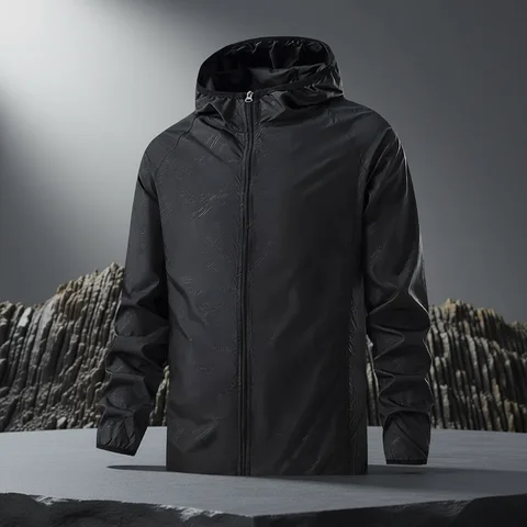 Waterproof Windbreaker Jackets LNGXO Waterproof Hiking Jackets for Men and Women Sun Protection Windbreaker Camping Climbing Rain Coat Unisex Portable Clothes