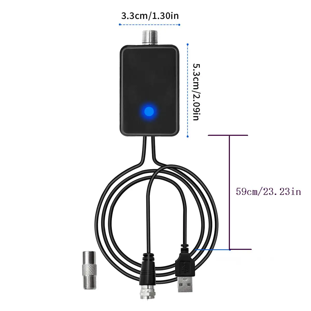 TV Signal Booster Amplifier for Various Ground Wave Signals (88-862 Hz) FM Signal Enhancement Also Suitable