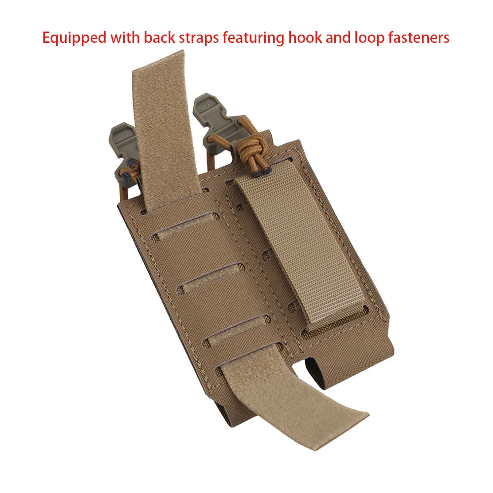 DulDouble-Poudres MAG pour odor, support de chargeur pour ceinture MOLLE, découpé au laser, Bunduextrêmes élastique, chasse à rétention, 9mm