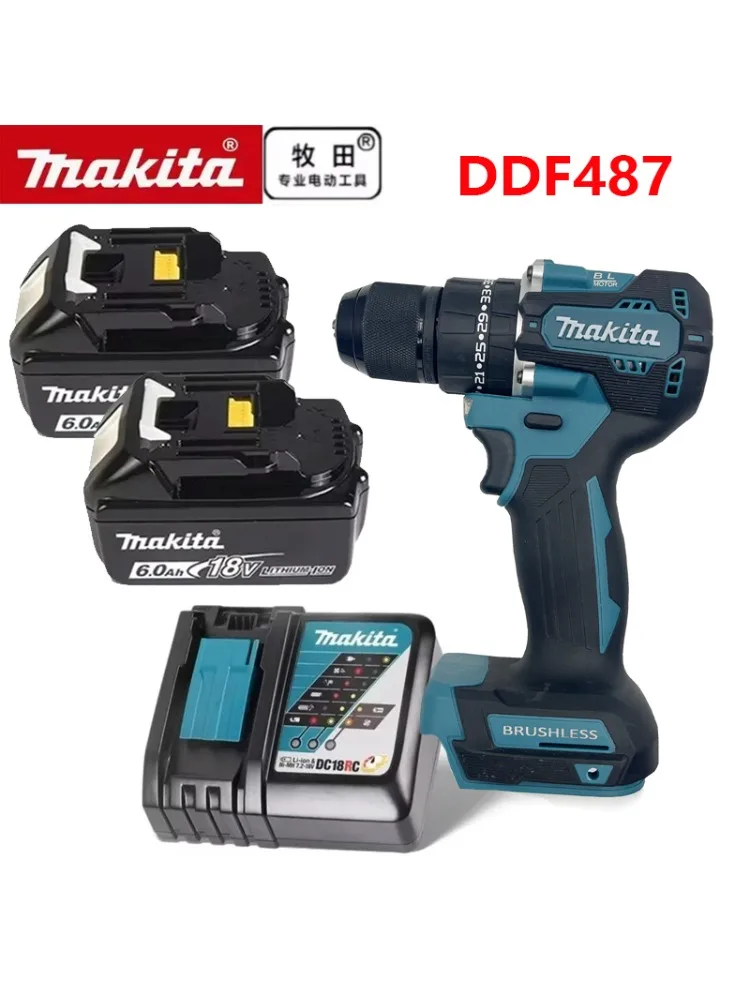 Originele Makita 18V Li-ion accu 5Ah 6Ah 9Ah oplaadbaar voor POP draadloze handboormachine DDF487 slijptol sleutel - afbeelding 2