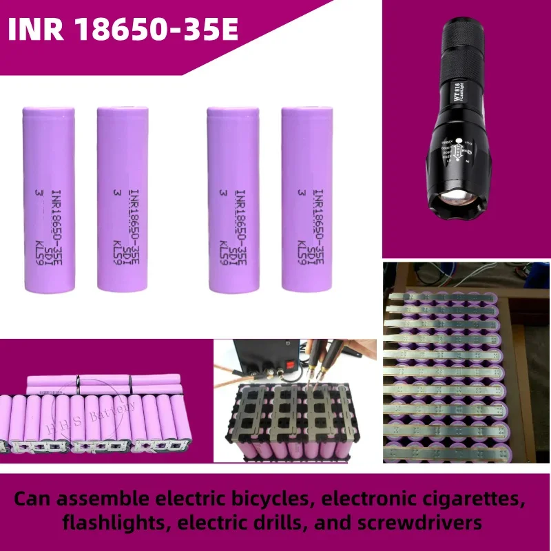 Free delivery of 100% original rechargeable battery 18650 3500mAh 3.7v 25A discharge INR18650 35E 3500mAh 18650 lithium-ion