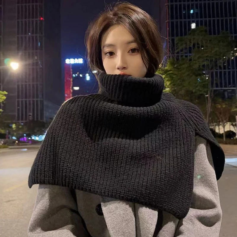 Autumn And Winter Fashionable Irregular Scarf For Women High-end Outer Pullover Scarf Versatile Cold-proof And Warm Shawl