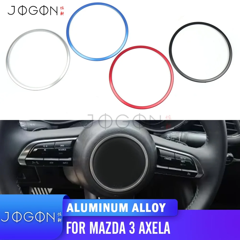 Zierleisten-Set für Mazda 3 CX-30 CX-50 2022-2025: Lenkrad- und Mittelkonsolen-Ring-Aufkleber-Abdeckung aus Legierung – Zubehör für den Innenraum – Detail 10