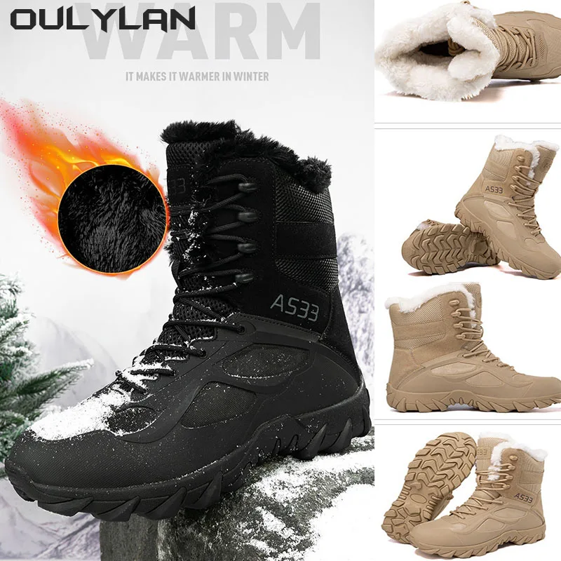 

Winter Military Tactical Boots Outdoor Climbing Hiking Shoes Men Women Desert Snow Boots Durable Training Shoes Ankle Boots