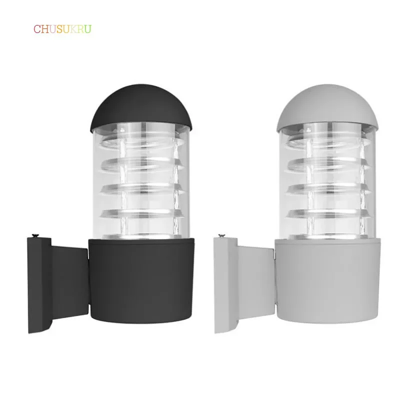 

Waterproof Outdoor Lighting Aluminum Glass Lampshade LED Wall Light Fixtures IP65 Wall Lamp E27 Socket AC 85-240V without Bulb