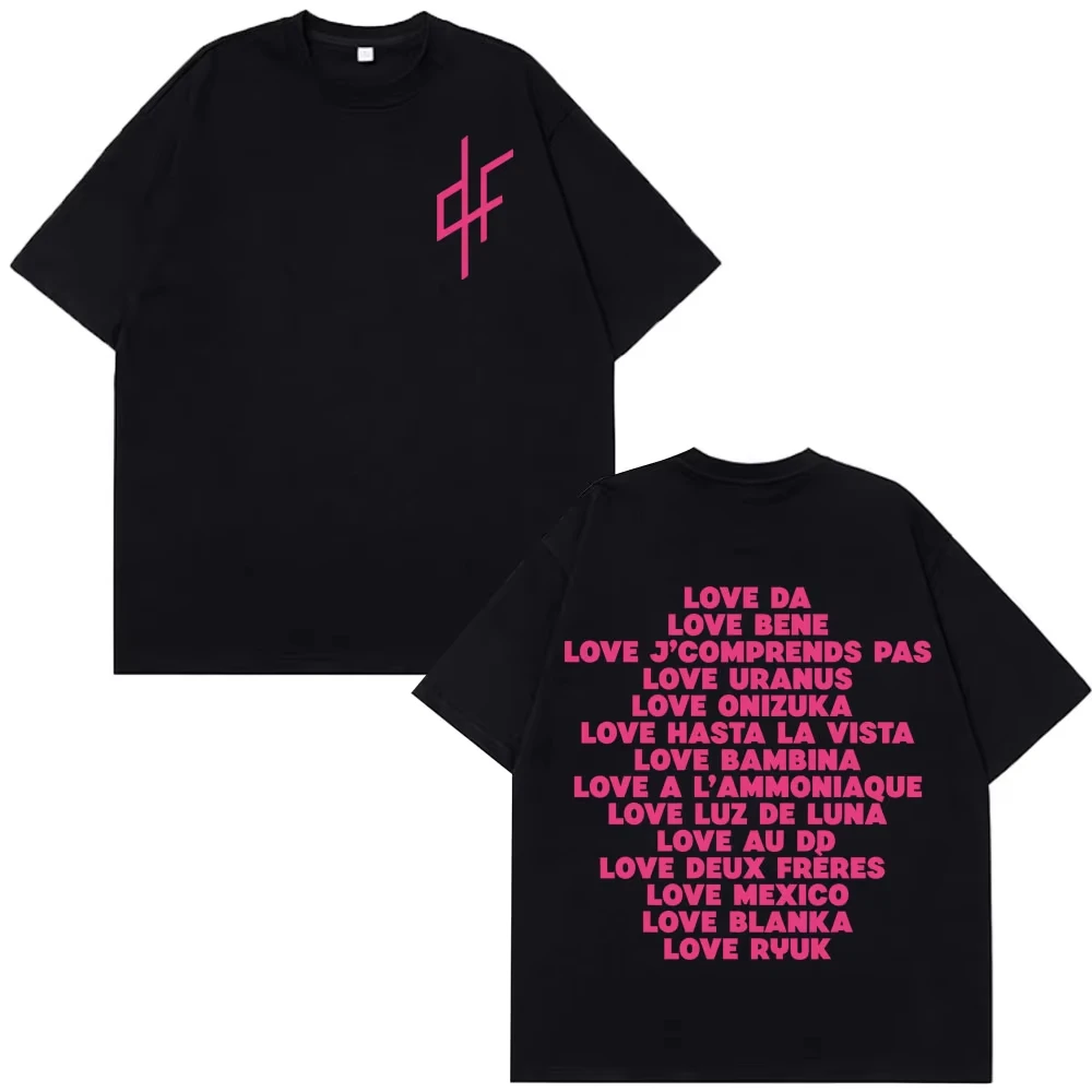Camisetas Harajuku con estampado gráfico I Love PNL para hombre y mujer, camiseta estética de manga corta de Hip Hop, camiseta holgada informal de algodón
