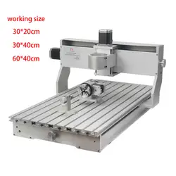 Kit de marco de fresadora de grabado de Metal, torno de enrutador de madera con Motor de paso, eje giratorio, bricolaje, Mini CNC, 3020, 3040, 6040