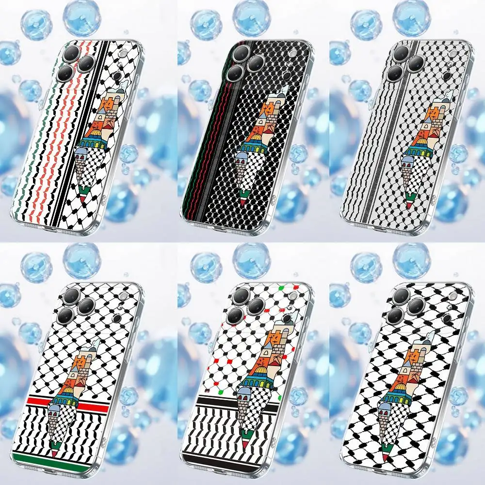 

P-Palestines-s Hattah Keffiyeh Phone Case For iPhone 17,16,15,14,13,12,11 Plus,Pro,Max,Plus,E,SE4,Air,Mini Transparent