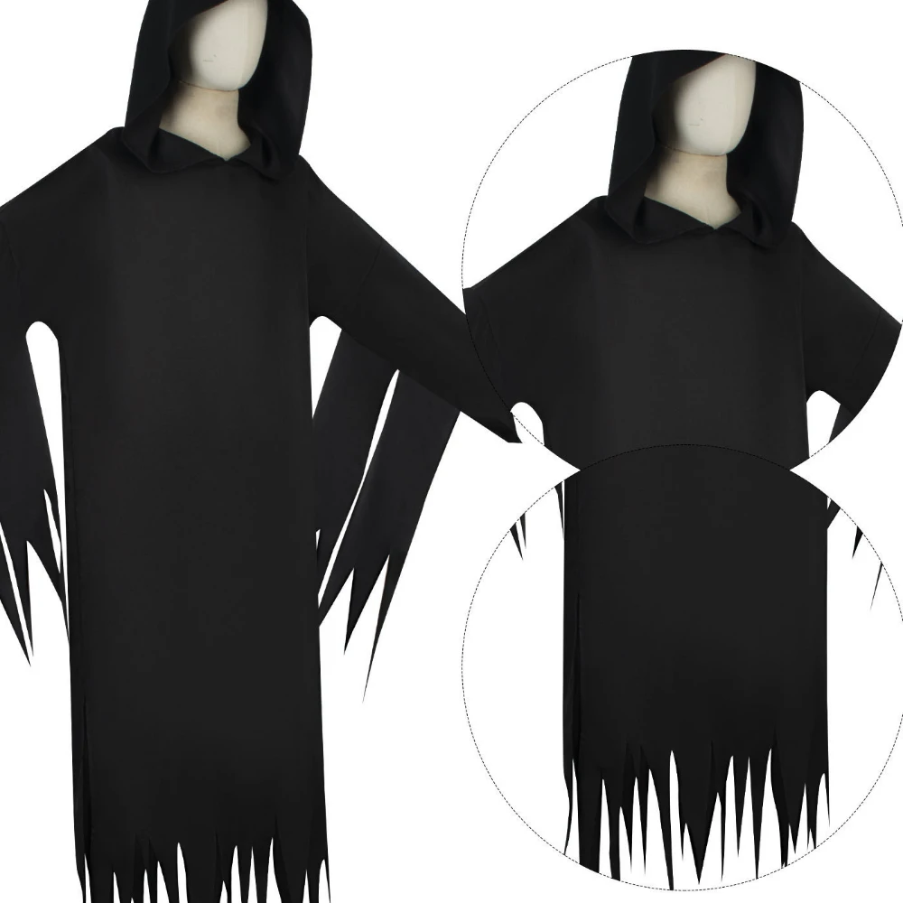 2023 Set da 6 teste Maschera per il viso fantasma Cos Teschio Fantasma Morte Terrore Abiti da festa di Halloween Tute Set completo