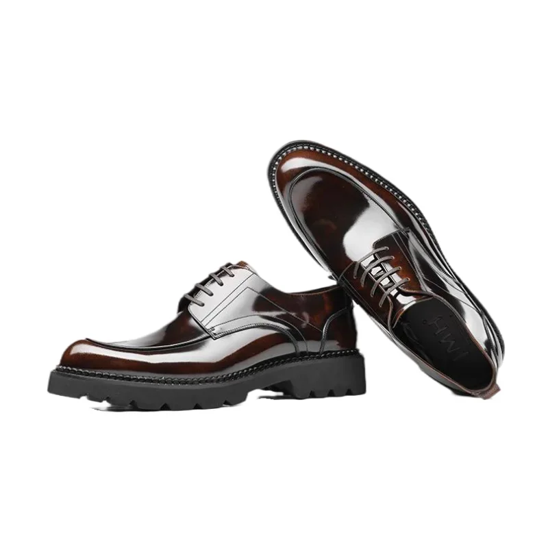 Fashionable and high-quality cowhide formal men's leather shoes, banquet shoes, wedding shoes, lace up Oxford shoes