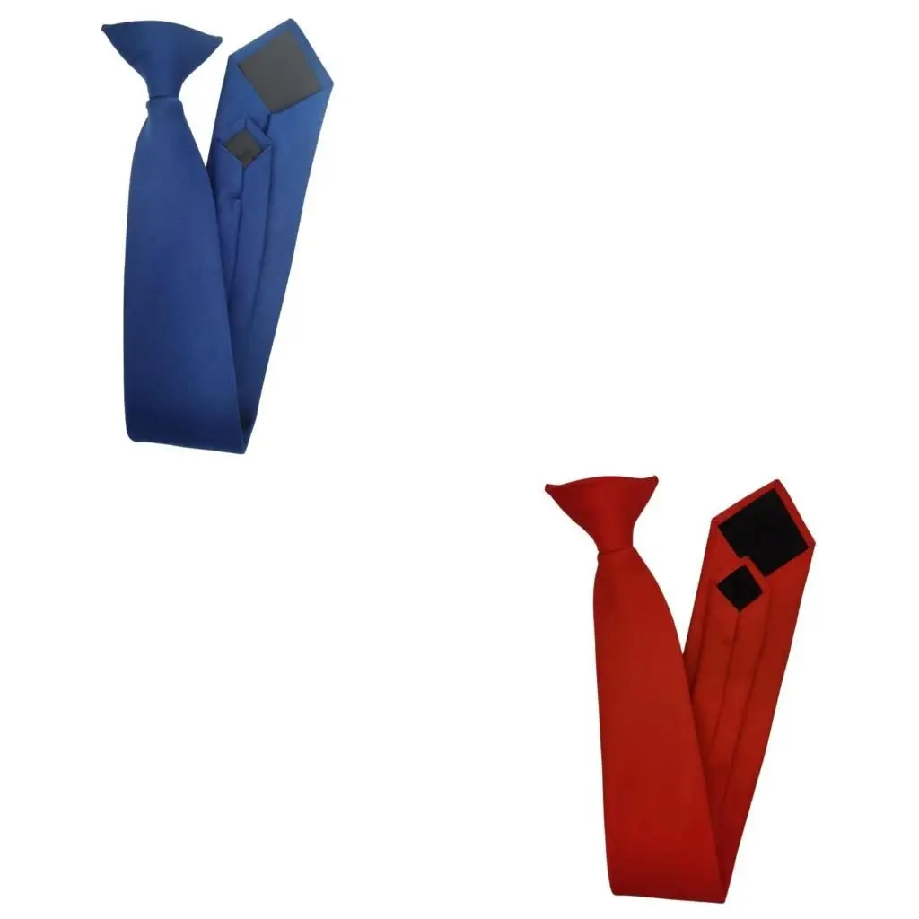 

652F Fashionable Lazy Clip On Neck Tie in Classical Solid Color for Wedding Parties and Everyday Wear Unisex Pre Tied Necktie