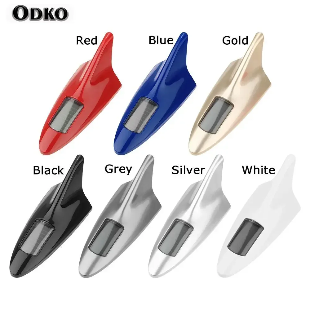 Car Solar Antenna For Seat Ateca Arona ibiza  Leon  Leon ST CUPRA Car Shark Fin Roof Antenna Auto Solar Power Warning LED