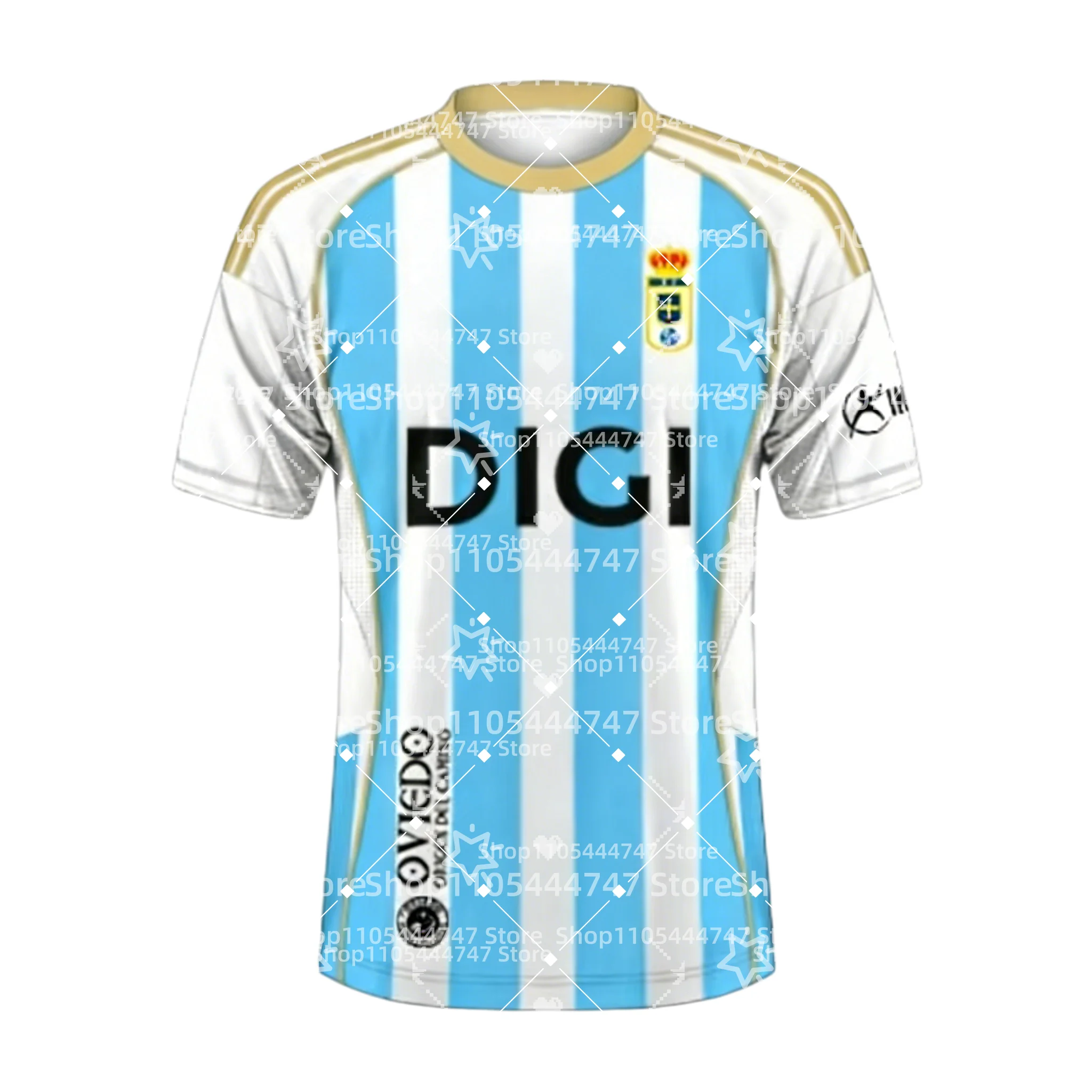 Camiseta de la equipación de visitante del Real Oviedo, último modelo popular - Camiseta deportiva informal, moderna y para uso diario, para hombre y mujer