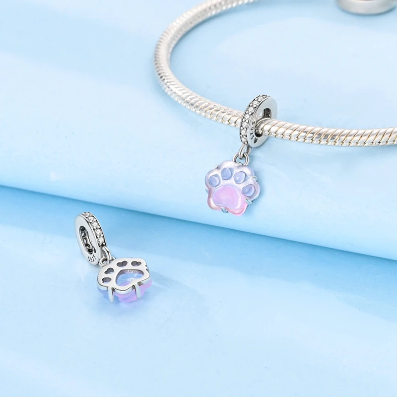 مضيئة سلسلة 925 فضة دلايات الخرز قلادة اليراع قزم باو كوكب سحر صالح الأصلي سوار المرأة مجوهرات هدية