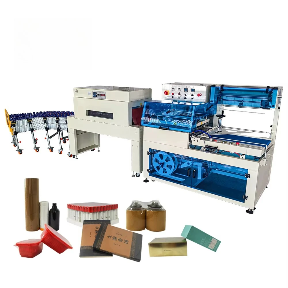 Fully automatic heat shrink packaging machine with side seal L-shaped side cut shrink packaging machine