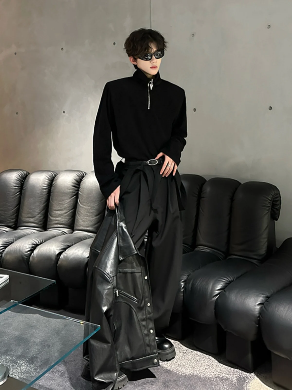 Cleanfit ort oulder وسادة جلدية Jaet للرجال 2025 ربيع الخريف جديد أمريكي Sle طوق رائع دراجة نارية Jaet