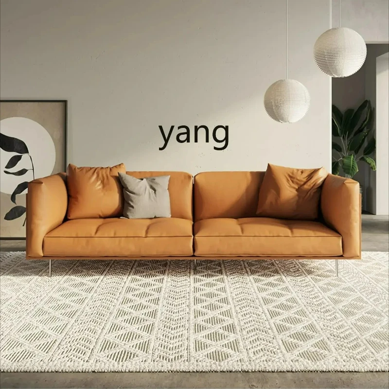 

LTT leather sofa light luxury industrial style simple small apartment three people