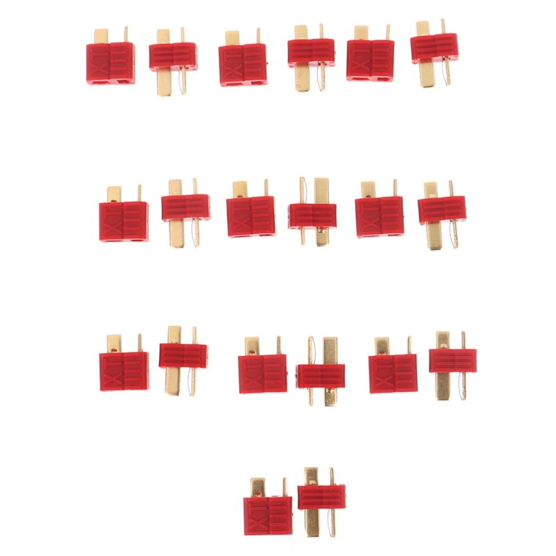 20pcs/10pairs T Plug Male Female Deans Connectors For RC LiPo Battery RC FPV Racing Drone