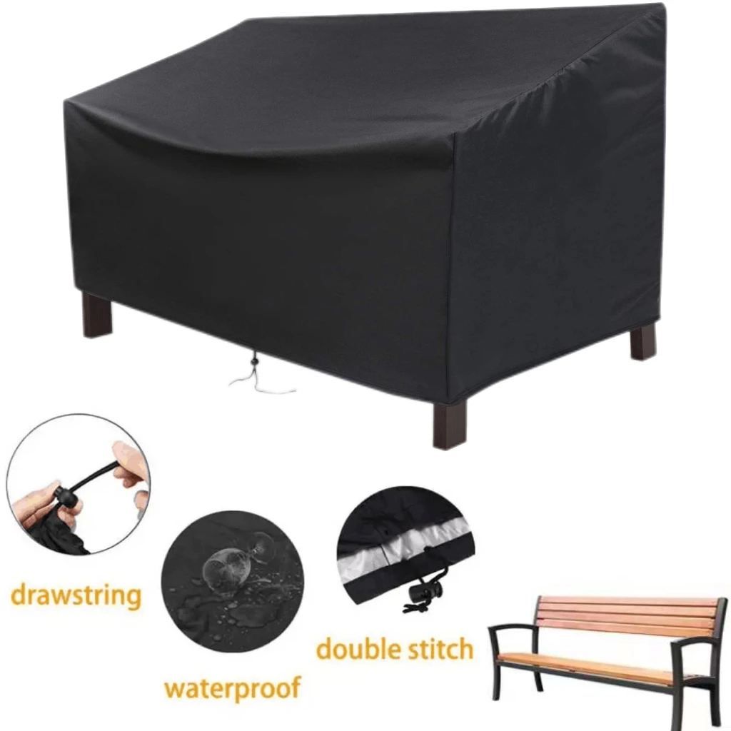 

Outdoor Waterproof Bench Cover Garden Park Patio Seat Covers Furniture Sofa Chair Table Rain Snow Dust Proof Protector Cover