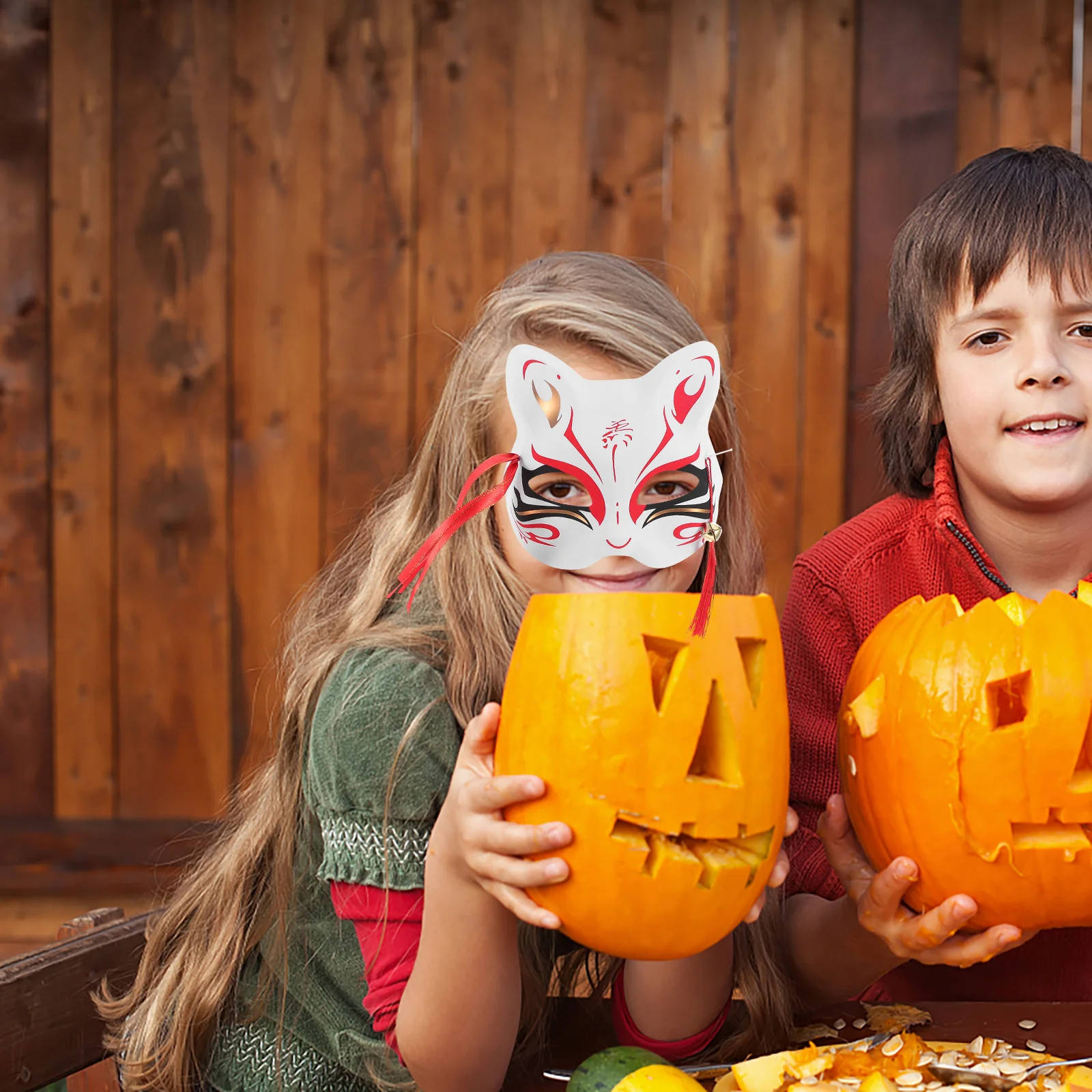 

Cute Half Face Fox Mask Plastic Material Precise Detailing Ideal for Masquerades Cosplay Halloween and Mardi Gras