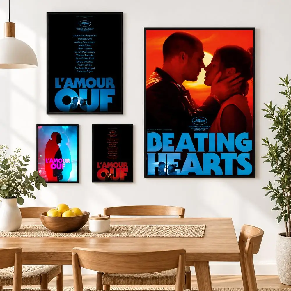 Beating Hearts Movie Poster Waterproof HD Modern Peel And Stick Wall Decor Living Room Dorm Garage