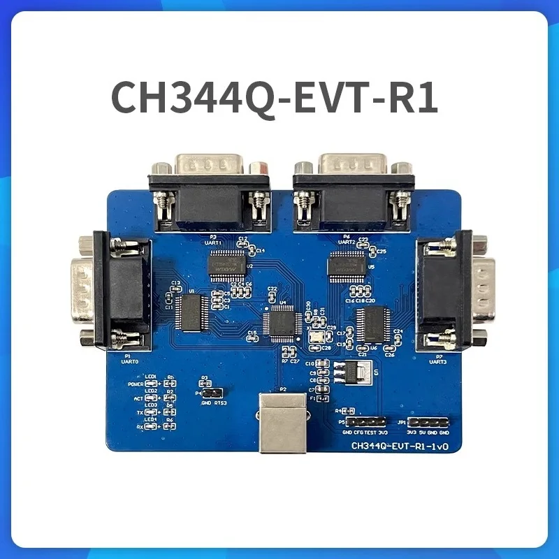 USB para placa de avaliação de chip serial CH344Q de interface serial RS232 de 4 canais