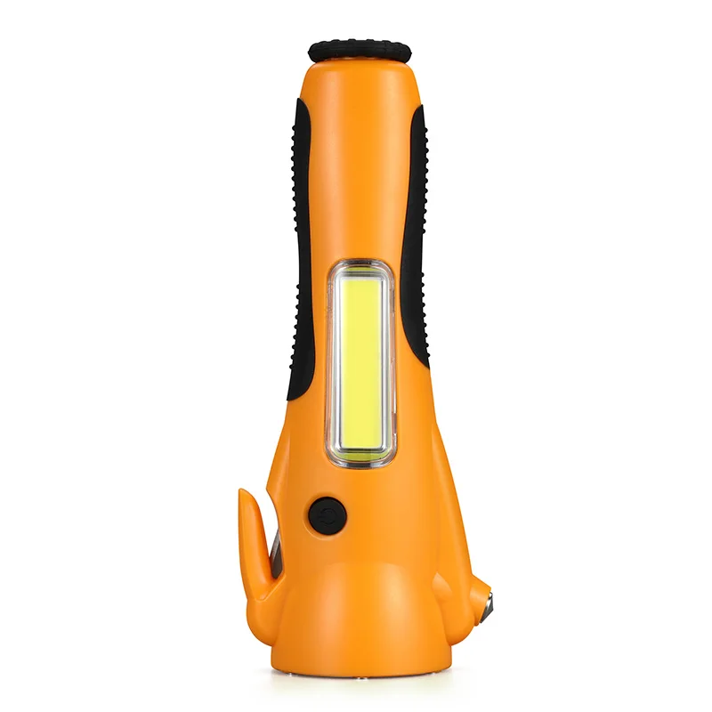 

BSCI Audited Factory LED Safety Emergency Flashlight with Hard Broken Window Hammer and Strong Magnetic Suction Working Lamp