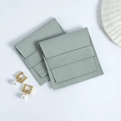 5pcs Bulk Velvet Microfiber Jewelry Gift Bags for Wedding Party Candy Favor Envelope Pouch DIY Travel Organizer Earring Bracelet