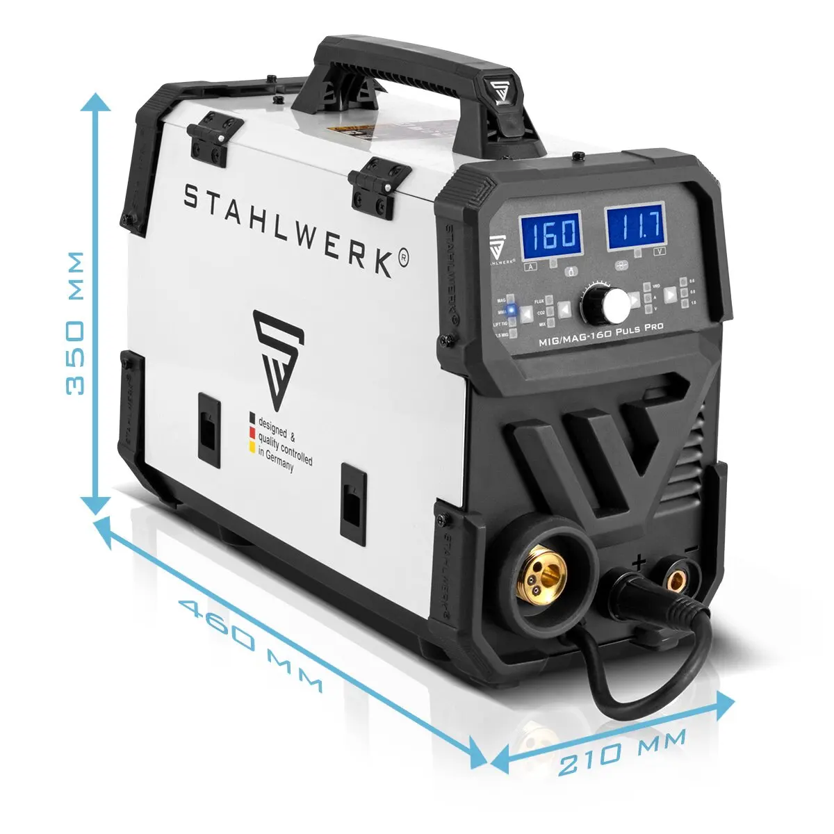 Stahlwerk &vector 5-in-1 MIG160 Pulse Aluminum MIG Welding Machine 5kg Flux Wire MIG MAG TIG MMA 200AMP Current 220V Motor New