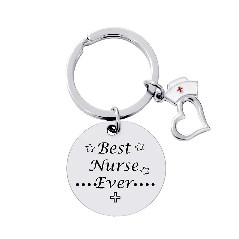 Stainless Steel Cute Nurse Hat Keychains for Women Ideal Gift for Medical Professionals Unique Doctor Keyring Drop Shippng