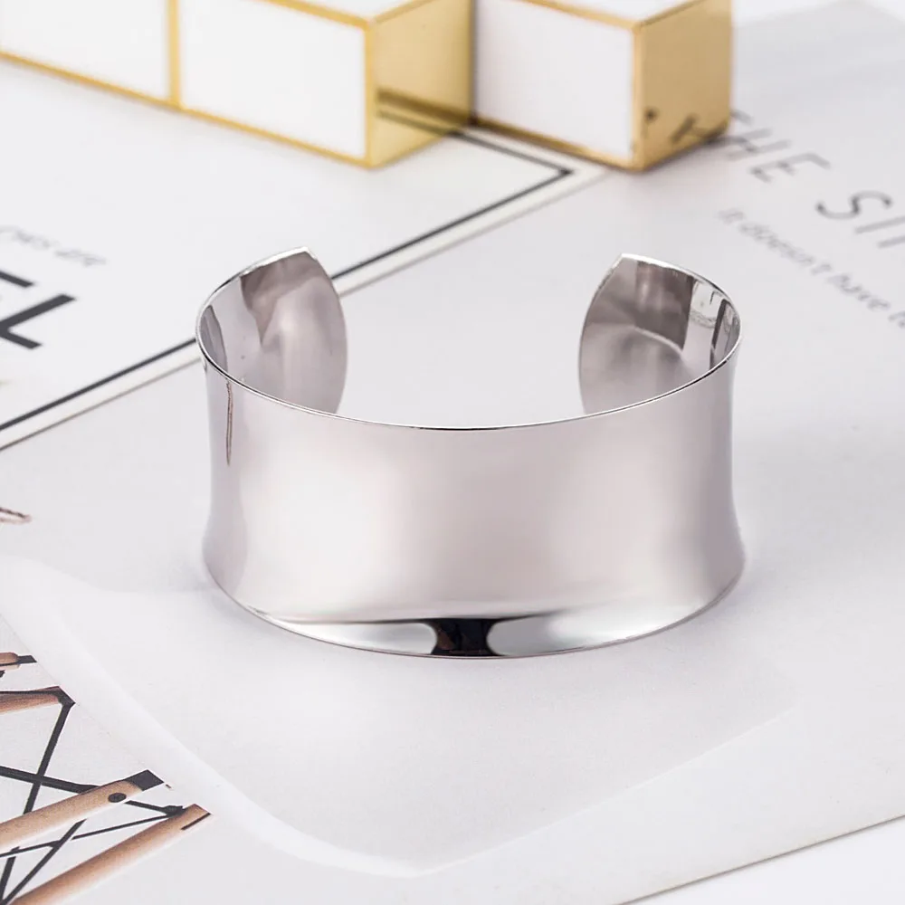 

Europe fashion simple bracelet 925 sterling silver glossy bracelet bangle for women atmospheric street female accessories tide