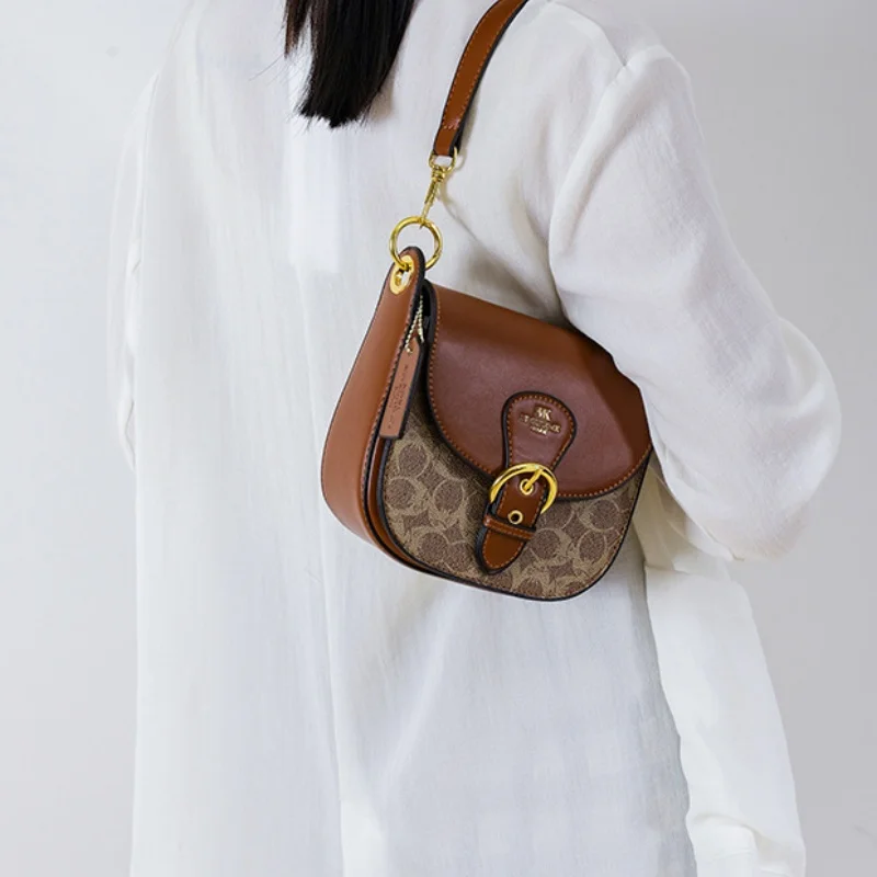 Borsa piccola da donna di fascia alta, nuovo stile 2025, borsa da sella stampata, versatile e alla moda, borsa sotto le ascelle, elegante singola sh