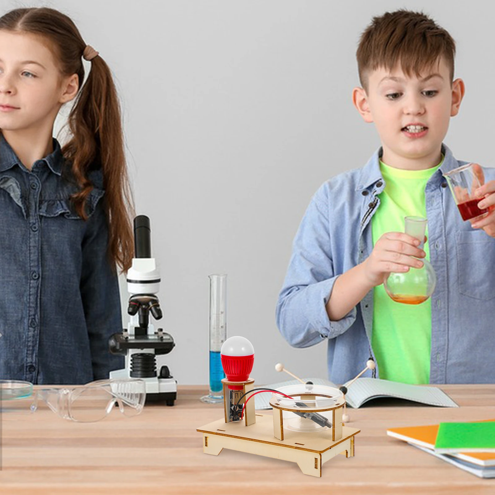 

1 Set Science Experiment Kit Brine Conduction Electric Diy Circuit Physics Teaching Aids Electronic Experiment Board Educational