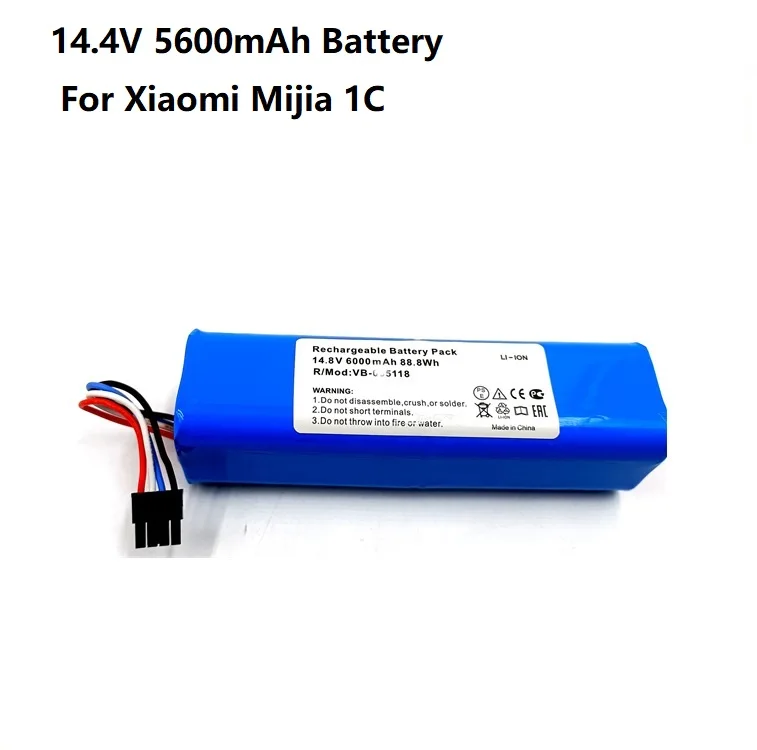 14.4V 5600mAh Battery Robot Vacuum Cleaner 1C Battery For Xiaomi Mijia 1C STYTJ01ZHM Robot Vacuum Mop Cleaner Part