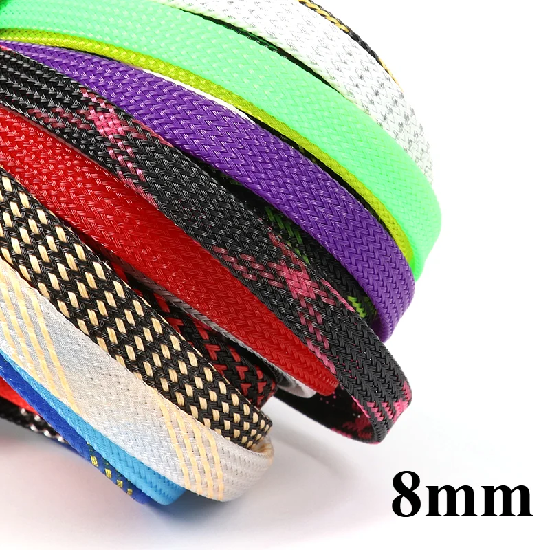 

1M~50M PET Expandable Cable Sleeve 8mm Tight Braided High Density Hardness Insulate Line Protect Wire Wrap Gland Sheath DIY