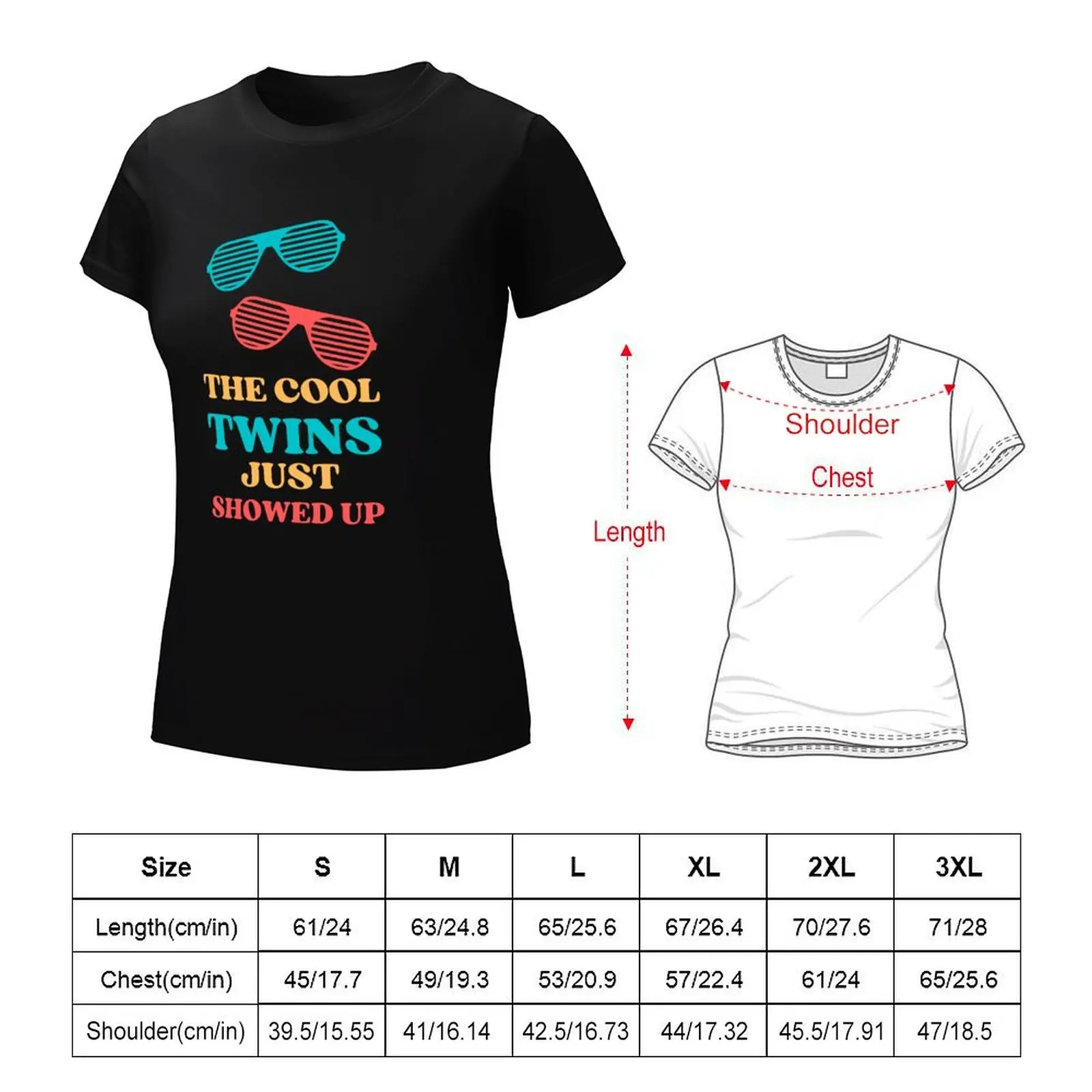 THE COOL TWINS JUST SHOWED UP FUNNY MATCHING OUTFIT T-shirt cute clothes vintage clothes Women's summer blouses 2024