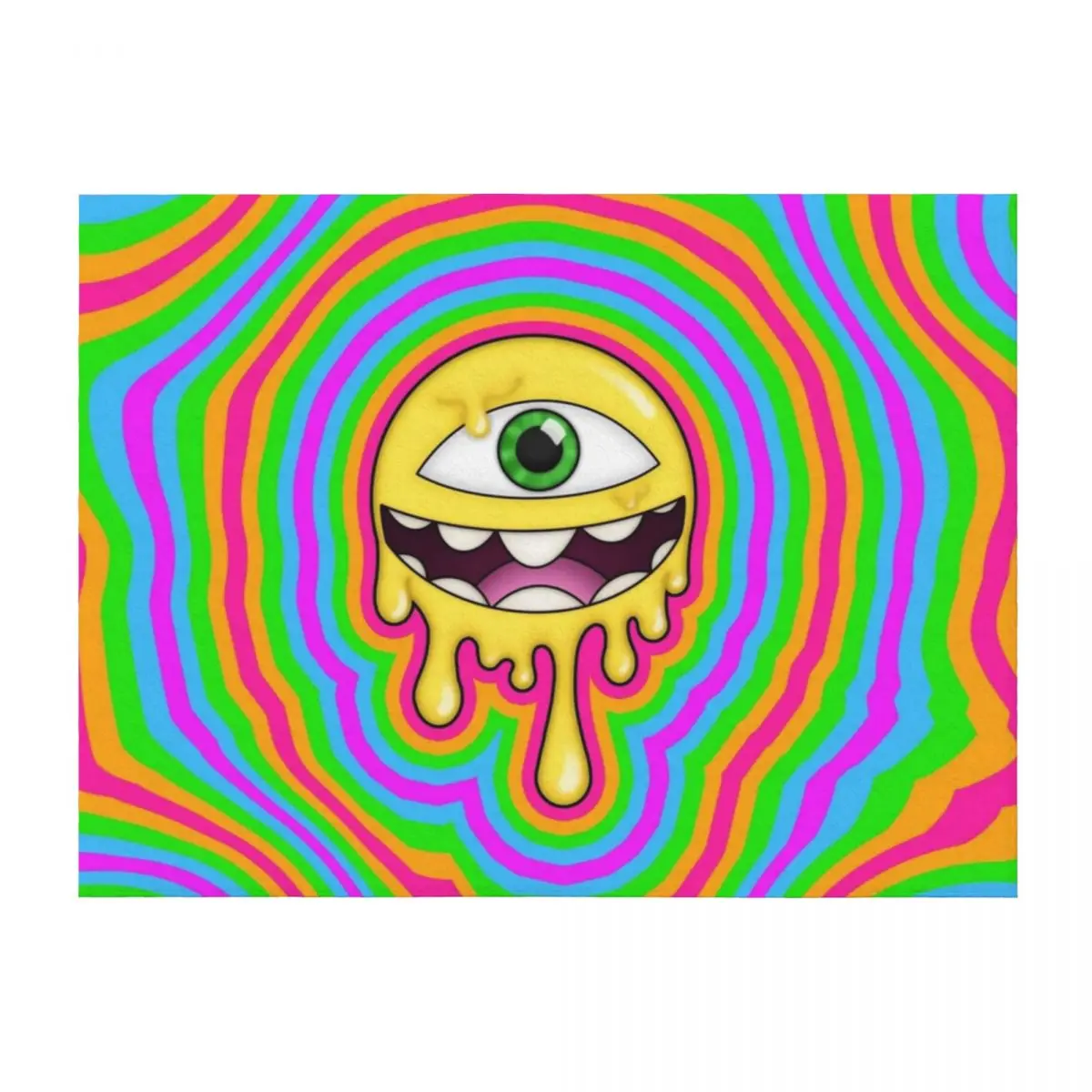 

Drippy Round Cyclops Throw Blanket Travel Beautifuls warm for winter Luxury Designer Blankets