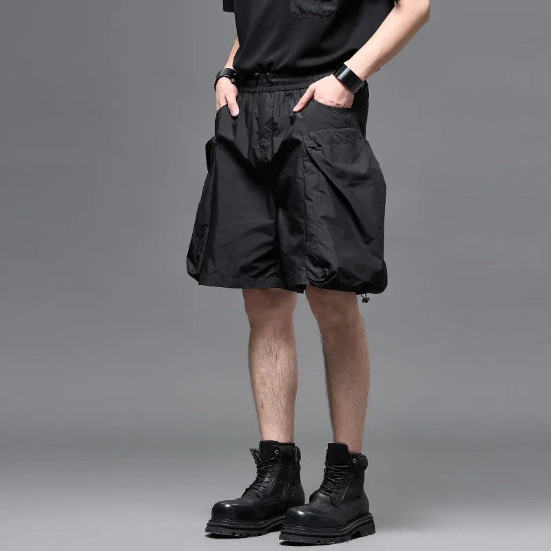 High Quality Summer Japanese Retro Loose Cargo Shorts Men's National Fashion Multi-Pocket Casual Fifth Pants Middle Pants