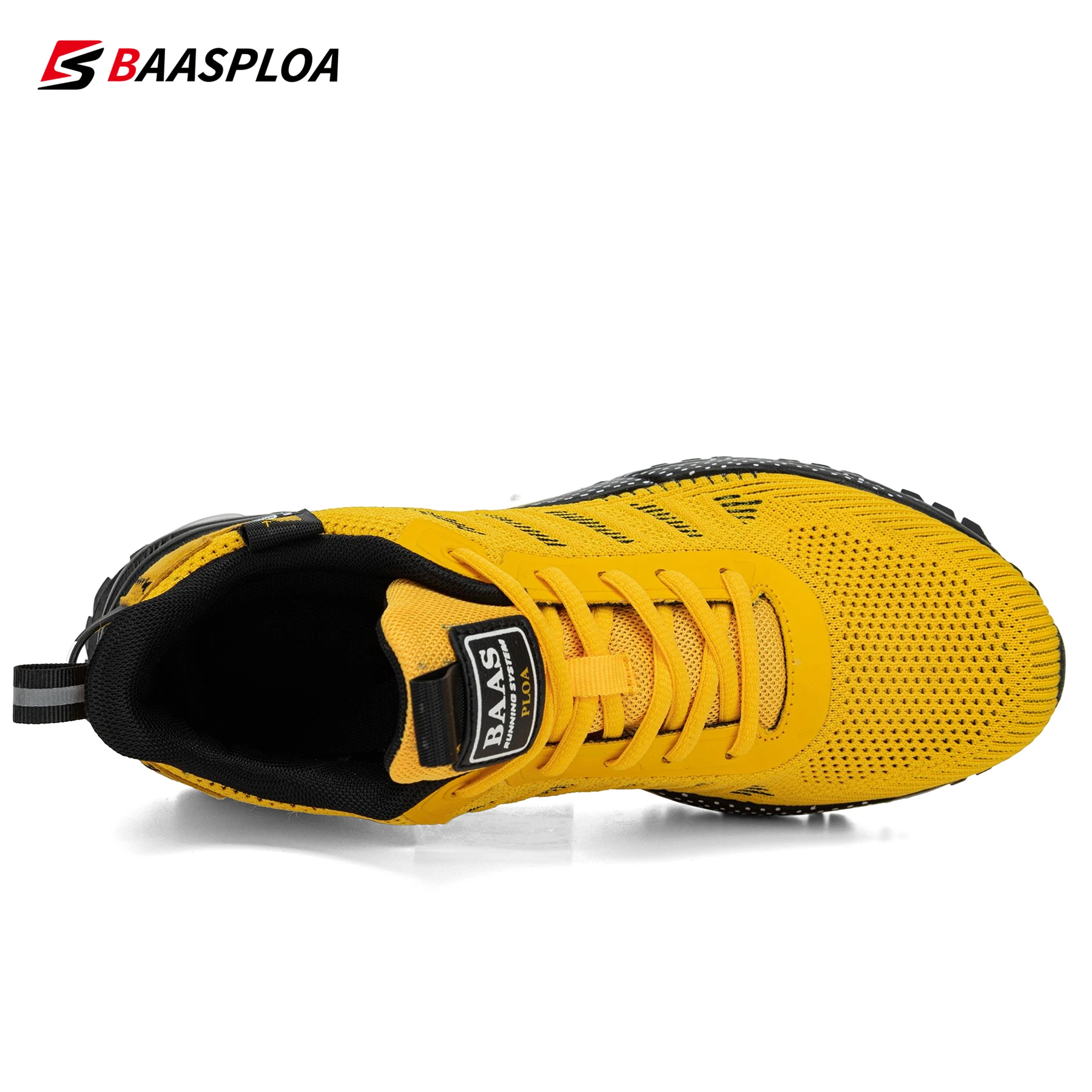 Baasploa Men Running Shoes New Mesh Breathable Sport Shoes for Men Comfort Lightweight Casual Sneakers Lace-Up Non-Slip Outdoor