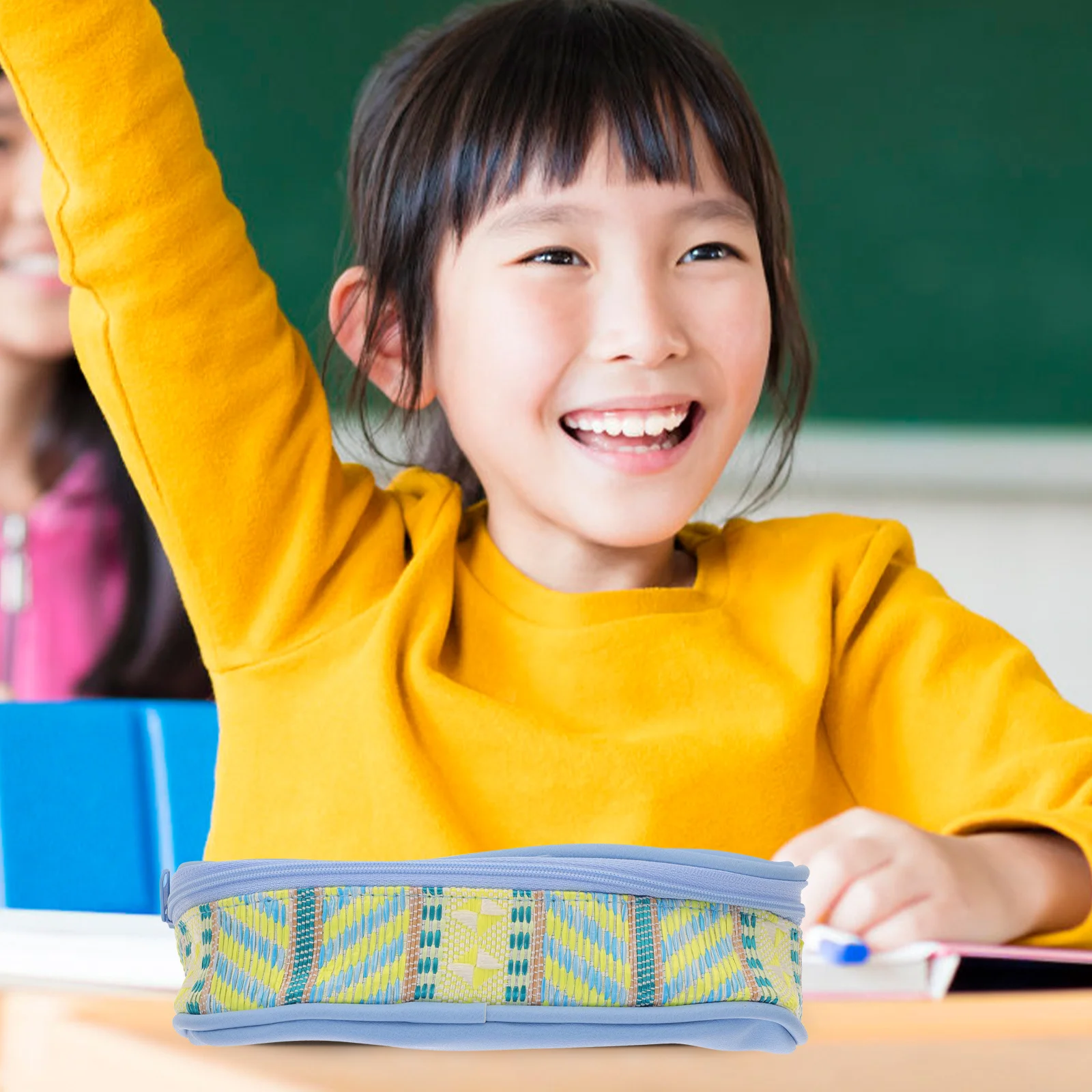 

Large Capacity Pencil Bag Lovely Zipper Storage Pouch Portable Multifunctional Pen Organizer Student Stationery Case