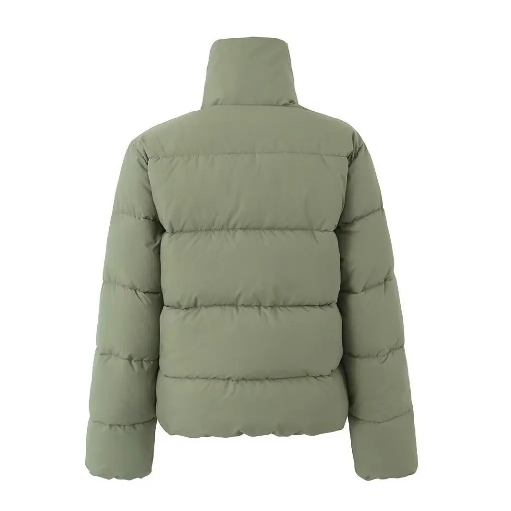 

Женская ветрозащитная хлопковая куртка с воротником-стойкой на молнии в стиле хлеба, теплое зимнее пальто, экспорт в европейском и американском стиле