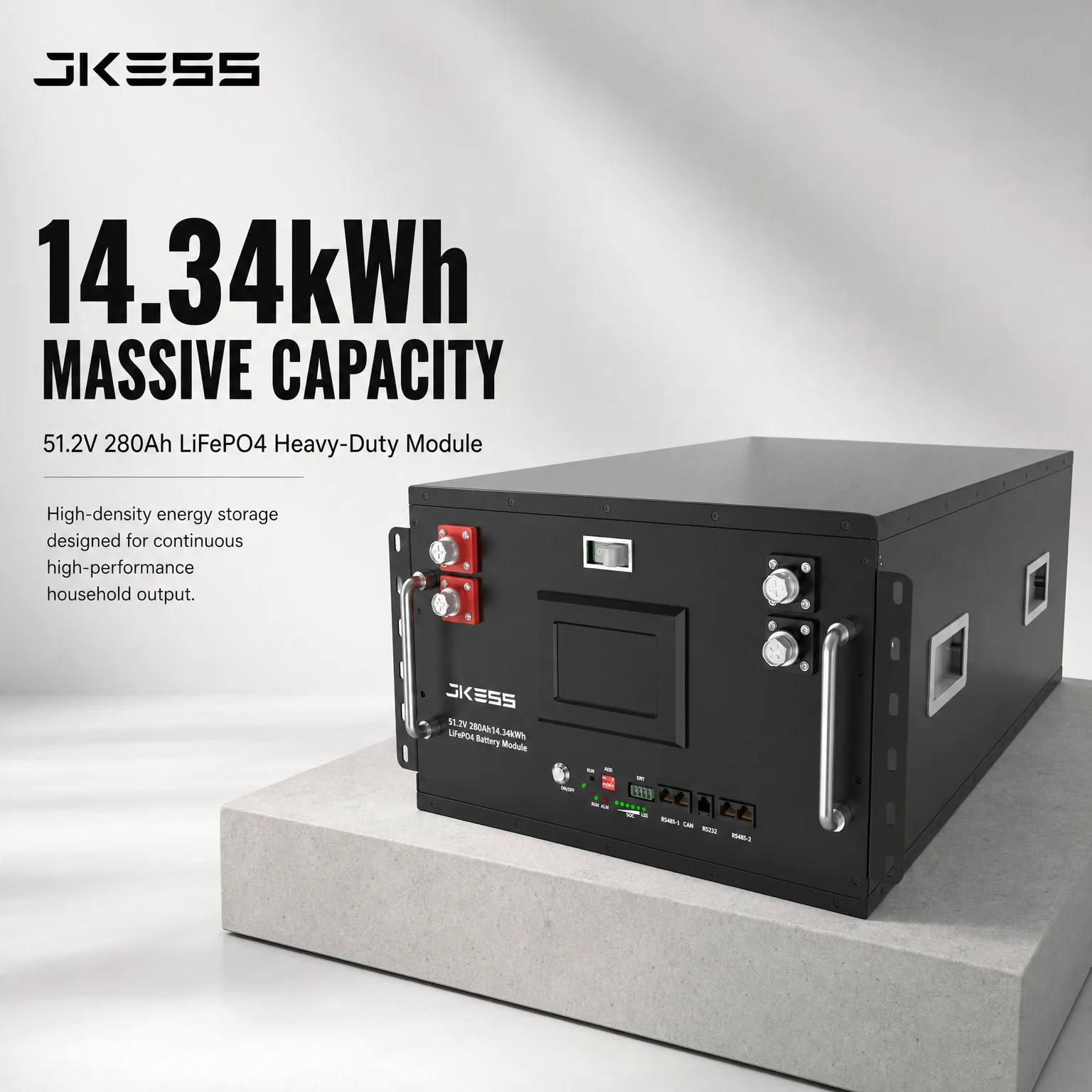 JKESS LU010D  16S 280A DIY BOX with 200A Smart BMS  For 16S 280Ah 304Ah 314Ah Lifepo4 Battery Pack Energy Storage Solar System