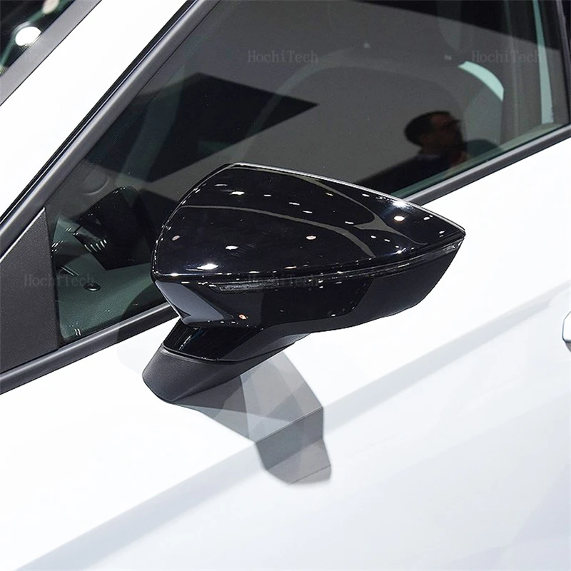 Gloss Black Mirror Cap for Seat Leon Lion 5F III Ibiza 6F V KJ1 Arona KJ7 Carbon LookCar Side Rearview Mirror Cover Accessories - view 3