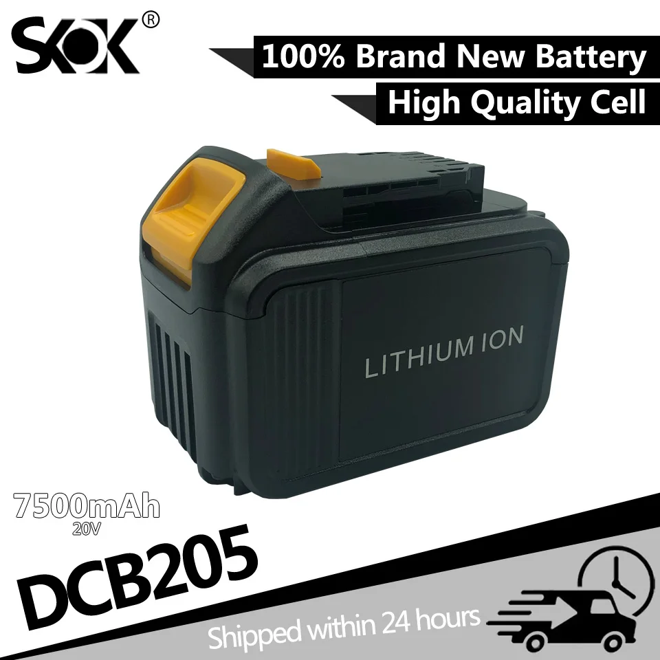 20V Battery Replacement for Dewalt:20V MAX 7.5Ah Lithium Ion Battery (DCB205)DCB206 DCB205 DCB203 DCB207 Tools Battery Pack