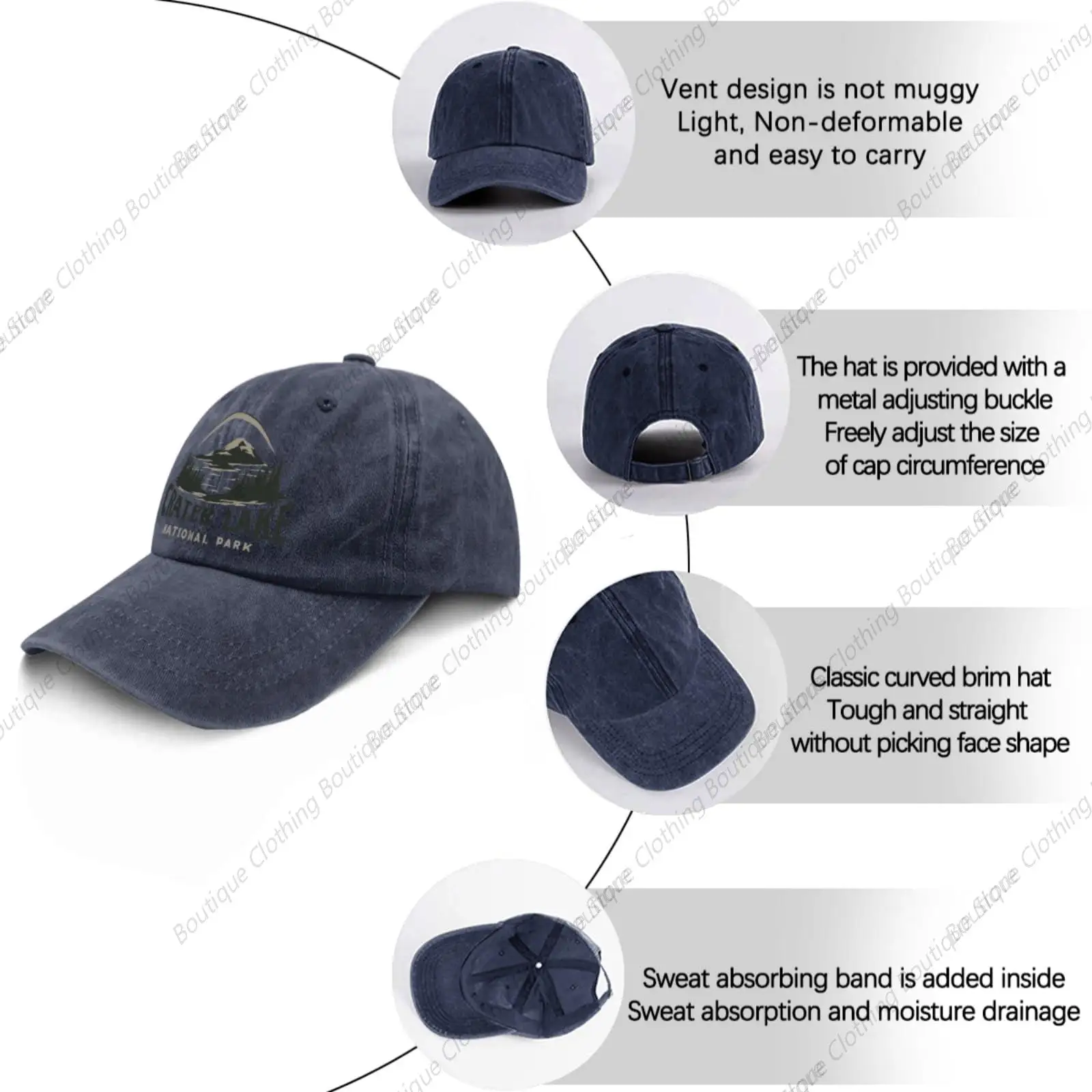 Men's Cool Hat Men's Cool Hat Outdoor Hat National Parks Baseball Cap Women's