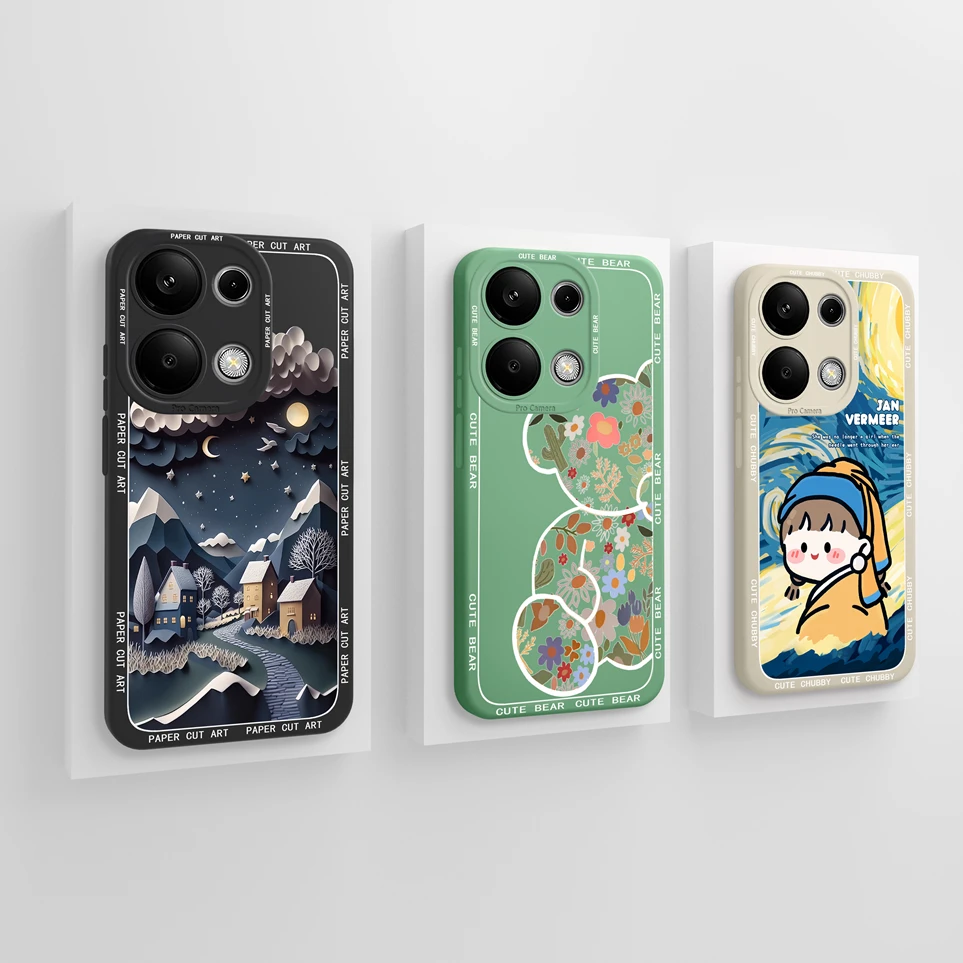 Für Xiaomi Poco M6 Pro 4G Fall Retro Floral Coque Weiche Silikon Schutzhülle Für Xiaomi M6 Pro Stoßstange Capa funda Telefon Taschen