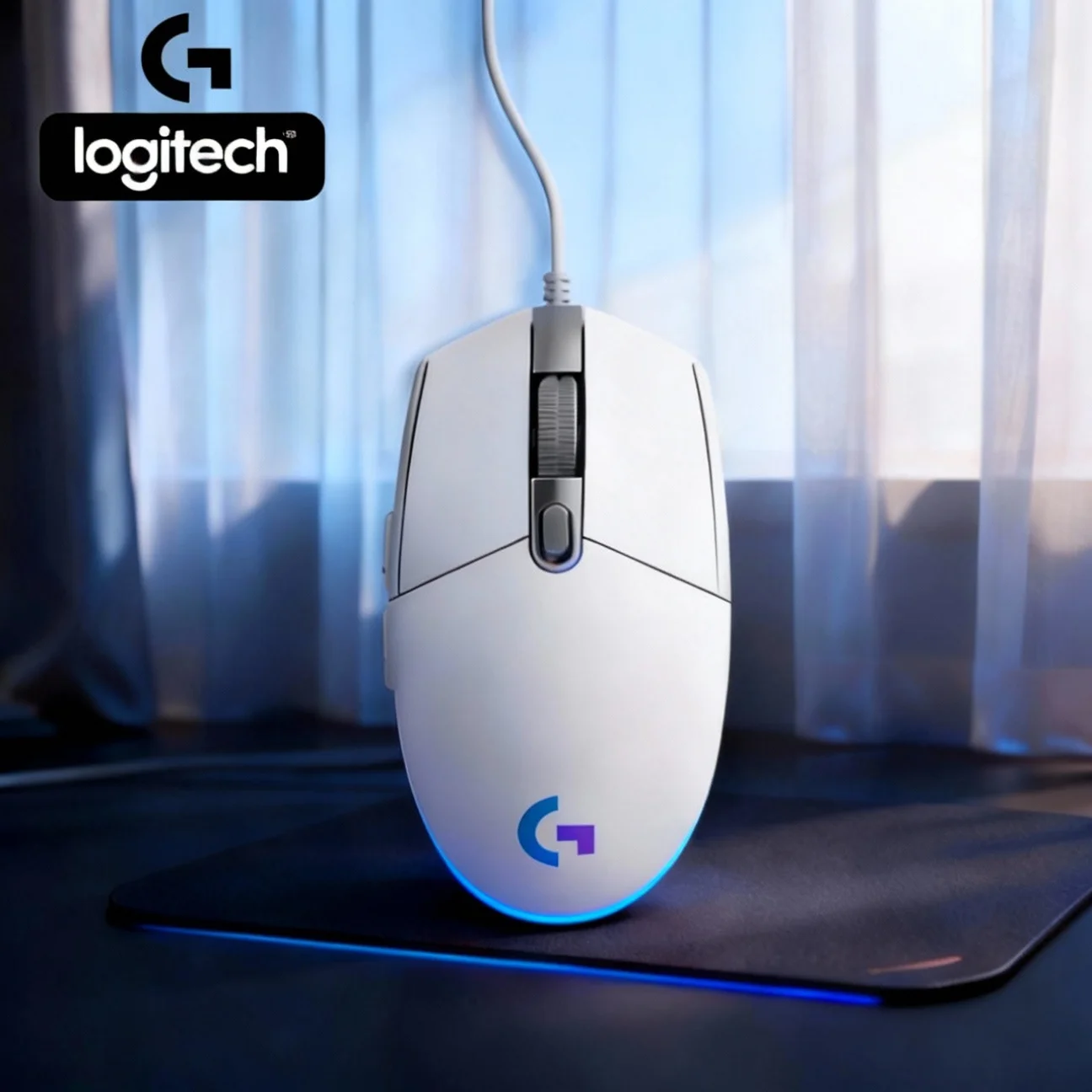 

【Рекомендуемый товар】Проводная игровая мышь Logitech G102, высокая точность 8000 DPI, 16,8 млн цветов LED-подсветки, 6 программируемых кнопок