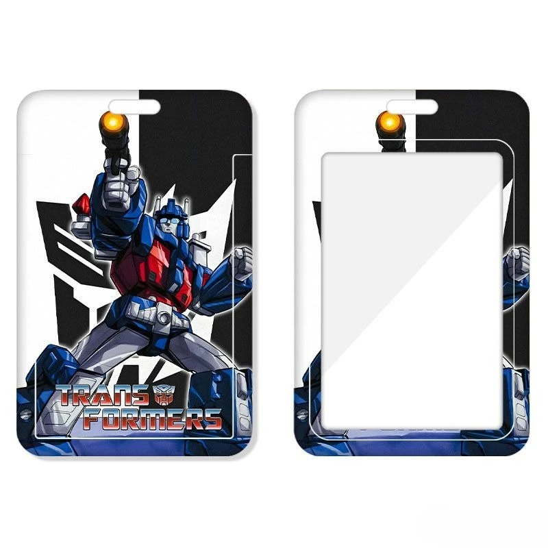 Funda para tarjeta de transformación, tarjeta de comida, tarjetas de autobús para estudiantes, tarjeta de campus, funda para tarjeta de identificación de trabajo, insignia de trabajo, insignia escolar con cordón