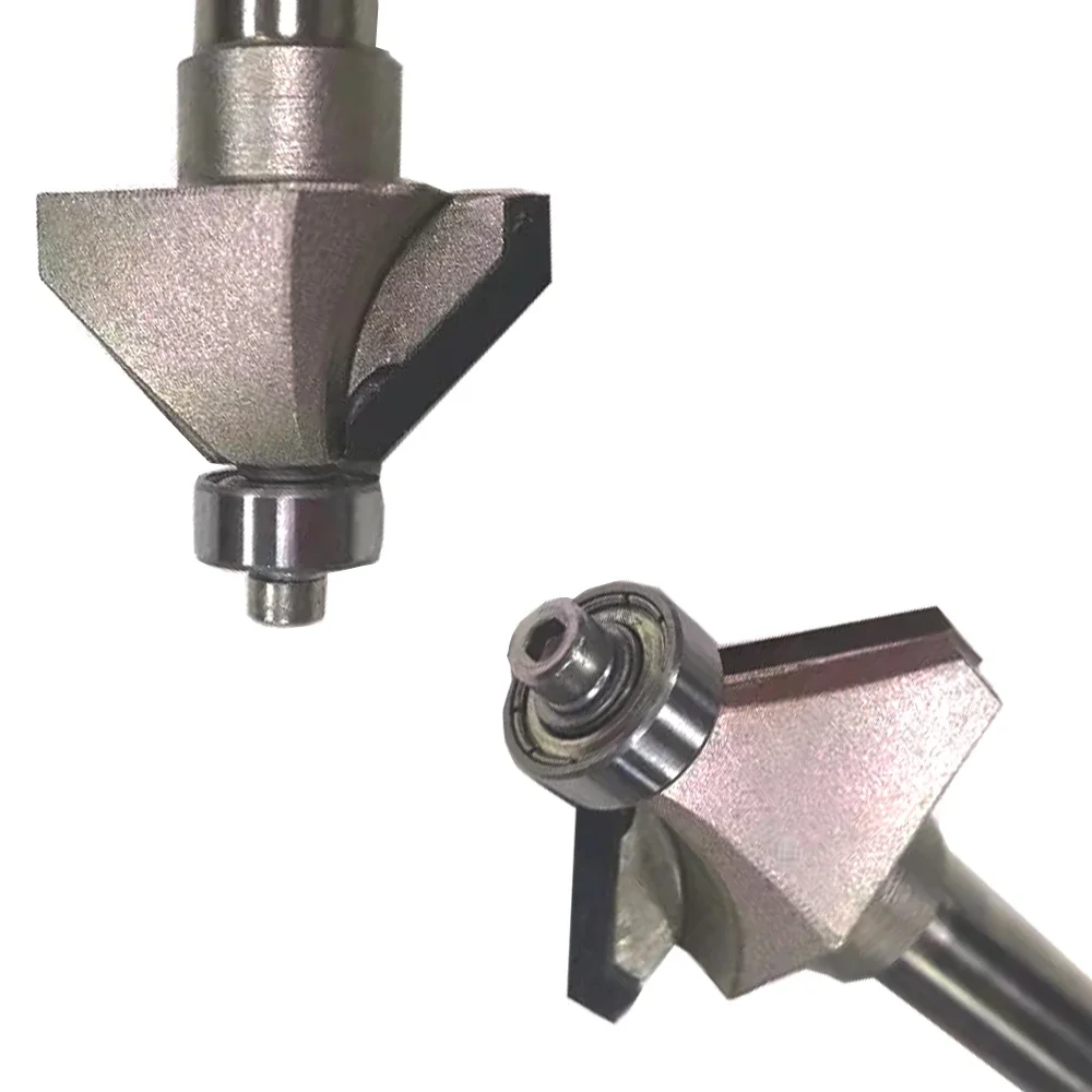 Vsharp PCD Diamond  Bevel Chamfer Router Bit 45 Degree Bevel Cutter CNC Trimming Milling Cutter Woodworking Tool Longlife Bit